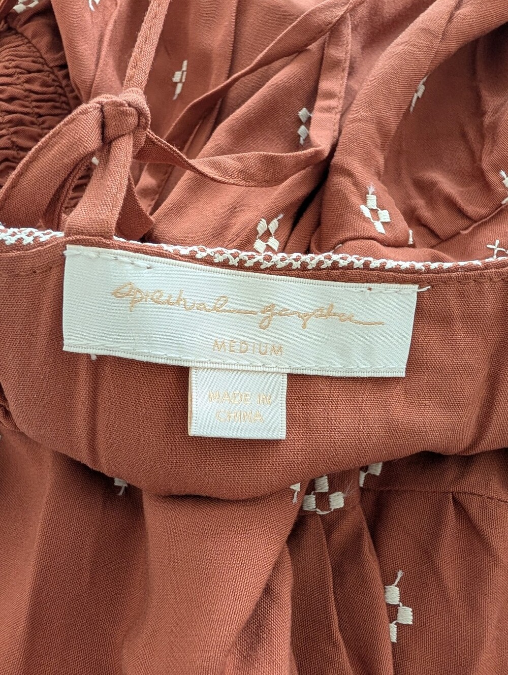 Spiritual Gangster Brown Embroidered Bodice Tiered Maxi Dress - Picture 10 of 10